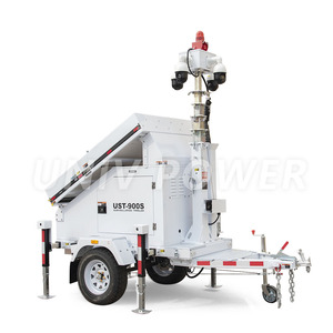 Mobile Solar Surveillance Trailers <b>Security</b> Trailer for Outdoor UST900S CCTV Trailer UST900S - Product Image 6