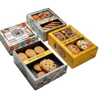 Boîtes d'emballage de cadeaux en papier avec couvercle magnétique personnalisé fenêtres transparentes en PVC boîte à biscuits pâturage chocolat cupcake boulangerie gâteau avec fenêtre