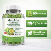 Gummies de Garcinia Cambogia pour la perte de poids, sans sucre, complément minceur naturel, étiquette privée OEM, 60 gummies