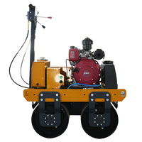 Compacteur routier vibrant à double tambour de 600 kg, mini-compacteur de sol portatif pour le compactage des chaussées