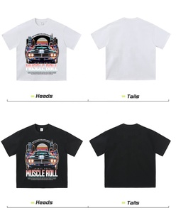 Wholesale Streetwear Graphic <b>Tshirt</b> Plain 100% Cotton Unisex T-shirt Heavyweight t Shirts High Quality - Product Image 2