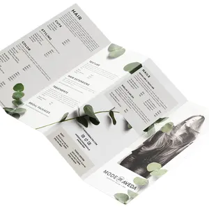 Custom shape die cut business paper printing brochure flyer pamphlet