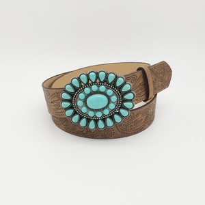 Ceinture de cowboy occidentale JULUN, rétro, gravée, avec rivets, accessoire de taille pour <span class=keywords><strong>homme</strong></span>, ceintures occidentales élégantes pour <span class=keywords><strong>homme</strong></span>, ceintures en cuir PU pour <span class=keywords><strong>homme</strong></span> - Product Image 3