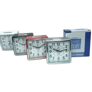 Desk <b>Clock</b> Square Analog Alarm <b>Clock</b> With <b>Battery</b> Operated For Home Office Use - Product Image 1