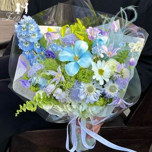 Papier d'emballage pour bouquet transparent avec estampage doré, broderie, cellophane, encre imperméable imprimée - Product Image 4