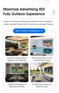 Pantalla Hiseeview IP66 Resistente al Agua y a la Intemperie de Alto Brillo 4K UHD para Exteriores, Cafés, Jardines y Piscinas, Televisor para Exteriores - Product Image 5