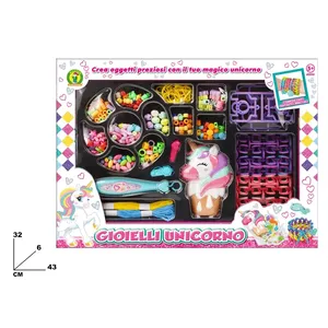 Juego de joyería de unicornio, kit de manualidades de 32x43 cm para niños, para hacer juguetes - Product Image 1