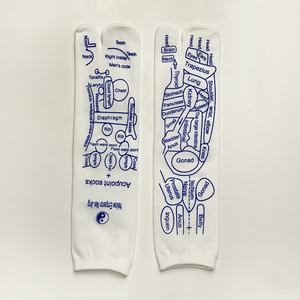 Chaussettes d'acupression en gros pour la physiothérapie, soulagement des pieds fatigués, points de réflexologie, illustration anglaise - Product Image 6