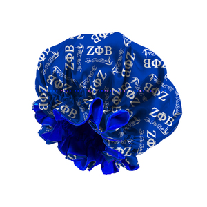 Pas cher prix Zeta Phi <span class=keywords><strong>Beta</strong></span> lettres grecques décoratives sororité Zeta Phi <span class=keywords><strong>Beta</strong></span> 2 couches sergé Satin Bonnet - Product Image 1