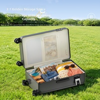 Nouvelle valise de luxe à roulettes, compartimentée 3:7, coffre profond, élégante, en PC, 28 pouces, grande capacité, pour voyages d'affaires, avec serrure TSA