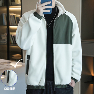 ANSZKTN Casaco de Cordeiro dos homens novos <span class=keywords><strong>Hoodie</strong></span> Inverno <span class=keywords><strong>Cardigan</strong></span> Polar do velo jaqueta - Product Image 1