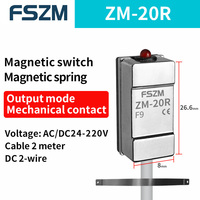 Sensor Proximitas Magnetik FSZM ZM-20R Saklar Satu Kutub Sistem Dua Kawat AC/DC 24-220V Deteksi Posisi Silinder