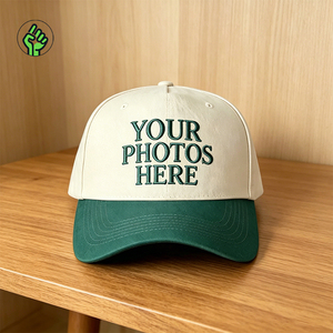 Gorra de Béisbol Deportiva Casual de Alta Calidad, de Cinco Paneles, Estructurada, Bordada, con Logotipo Personalizado de Dos Tonos - Product Image 1