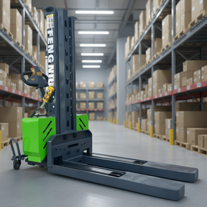 Mini Carrello Elevatore Elettrico da <span class=keywords><strong>1</strong></span> Tonnellata, Portatile, Autocaricante, con Capacità di Salita <span class=keywords><strong>Pallet</strong></span> Completo - Prezzo - Product Image 3