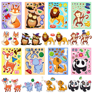 8 cái nhà máy bán buôn bán die-cut nhãn Kawaii tùy chỉnh Sticker gốc phục sinh mặt thay đổi bộ sticker - Product Image 3