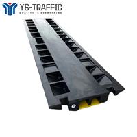 Caoutchouc Pvc Heavy Duty Drop Over Floor Cord Cable 2 Channel Ramp Protector Humps Covers