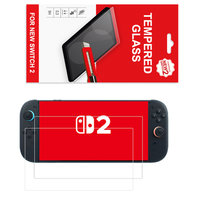 HD Tempered Glass Screen Protector for Nintendo Switch 2 High Aluminum Tempered Film Game Console Protective Accessories