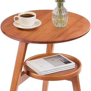 Mesa de ocio de madera maciza para balcón, mesa de centro, mesa auxiliar de sofá, mueble auxiliar de sala de estar, mesa de té de lujo ligero - Product Image 5
