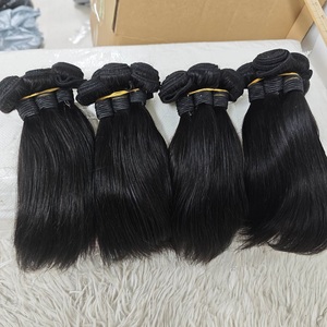 Letsfly Wholesale <b>Cheap</b> 100% Virgin Human Hair <b>Extension</b> Large Stock 10INCH Straight Hair Weave - Product Image 1