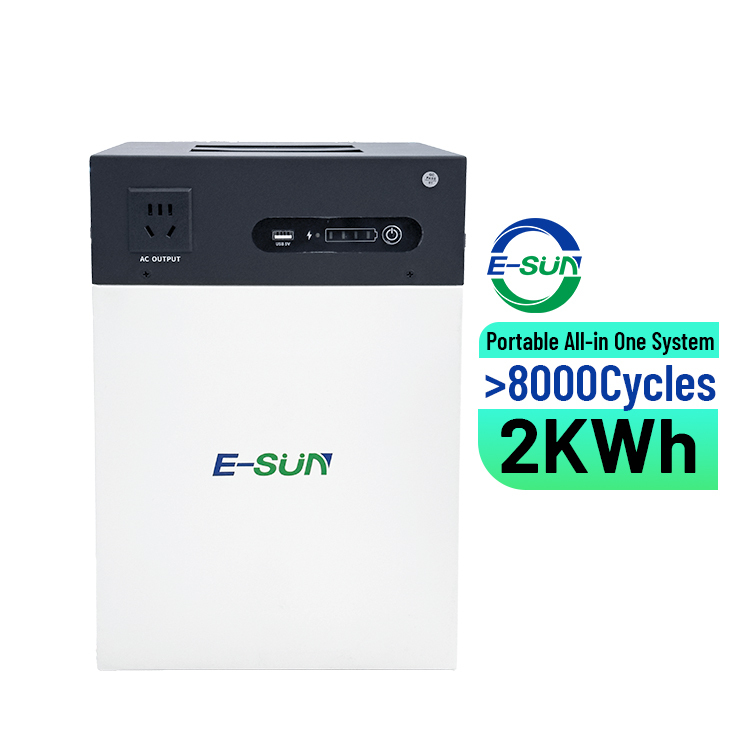 ESUN 1kWh 2kWh Small All in One Energy Storage System with Inverter Battery 500W 1KW Solar ESS for Home Apartment Power Backup