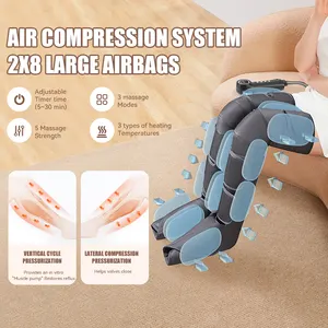 Electric Professional Air Wave Full Leg Recovery Boots Sports Pressure Massage Air Compression Leg Massager with Heating