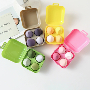 Patented <b>box</b> of 4 puff sets beauty egg cushion puff makeup egg, makeup egg gourd water <b>drop</b> chamfered puff - Product Image 5