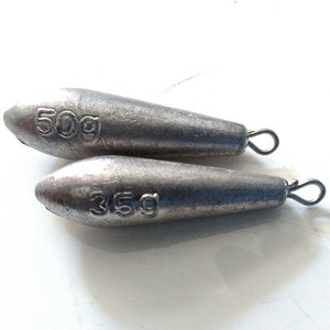 Plomos de Pesca con Anzuelo de Pesca en Forma de Lágrima con Hoja de Sauce y Anillo para Pesca Marina - Product Image 2