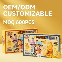 Biscuits durs aromatisés au beurre de 50g en forme de lapin mignon avec jouet surprise, vente en gros