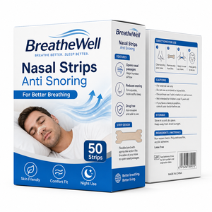 Meilleures ventes : Bandes dilatatoires nasales OEM anti-ronflement, parfumées noires, couleur personnalisée, hypoallergéniques - Product Image 1