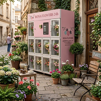 Distributeur automatique de fleurs fraîches JOYVEND grande capacité, haute efficacité, affichage personnalisable, réfrigérateur de présentation de fleurs