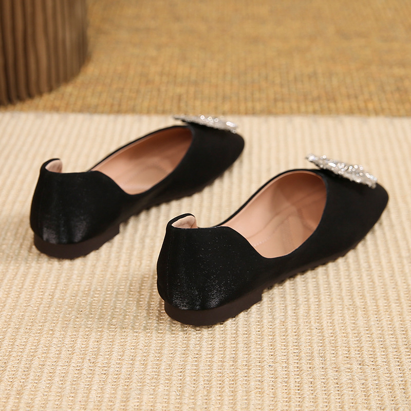 Flat Single Shoes 35-43 Large Size Soft Sole Women Sandals Shoes 2023 Casual Bean Shoes