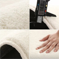 Tapis de sol moderne élégant en polyester moelleux de forme ronde taille personnalisée ensemble de tapis de salon fabriqué à la machine