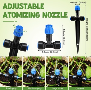 automatique à connexion rapide Kit d'irrigation goutte à goutte Matériau PE Installation facile Jardinage Arrosage de serre - Product Image 2
