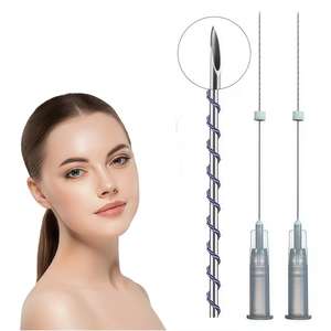 Melhores Vendas no Atacado de Fios Absorvíveis Seguros PCL PLLA PDO Tornado com Agulha Espiral Afiada para Levantamento e Preenchimento de Peito e Glúteos - Product Image 3