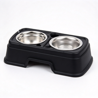 Mangeoire surélevée multi-tailles pour animaux de compagnie avec bols en acier inoxydable, double bols amovibles, station d'alimentation et d'eau pour chien