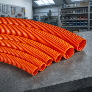 ท่อพลาสติกลูกฟูกสีส้มแบบกลมสำหรับป้องกันสายเคเบิล ความยาวตามสั่ง - Product Image 4