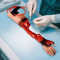 Modelo realista de herida de amputación parcial del brazo, maniquí médico de plástico para la simulación de tejido portátil en escuelas de medicina y enfermería