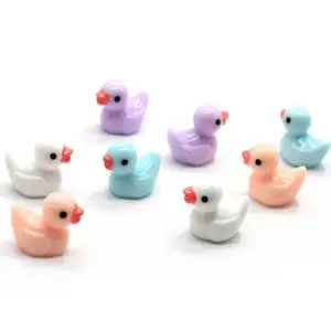 Jolie Figurine canard en résine, ornements de pâques, pour le jardin de la maison, breloques visqueuses, 1 pièce