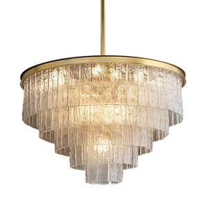 Lustre en cristal américain <span class=keywords><strong>de</strong></span> conception créative tout en cuivre Simple grande taille Villa Club hôtel salon salle à manger chambre à coucher suspendu - Product Image 2
