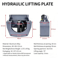 Support d'angle réglable en alliage d'aluminium pour moteur hors-bord avec fonction de levage et d'inclinaison hydraulique, fabriqué en Chine