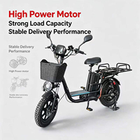 Vélo cargo électrique 500W pour adultes, pliable, 48V 60V, avec pneus larges et porte-bagages arrière