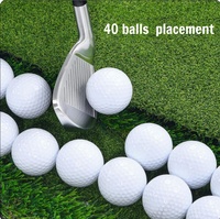 Tapis d'entraînement de golf OEM avec tee en gazon synthétique amovible et empileur de balles pour simulateur de golf