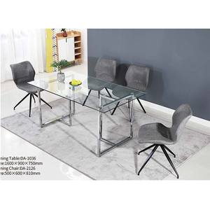 Mesas de <span class=keywords><strong>comedor</strong></span> modernas con patas cromadas, juego de <span class=keywords><strong>comedor</strong></span> con tapa de vidrio, precio competitivo, 2020 - Product Image 2