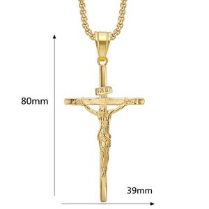 Stainless Steel <b>Cross</b> Pendant Necklace Themed Religious Jewelry Unisex Gift - Product Image 5