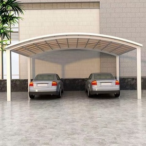 Abri double pour voiture en alliage d'aluminium, résistant aux intempéries, aux UV et à l'eau, pour extérieur, garage, entrepôt, cour, jardin, terrasse, villa - Product Image 2