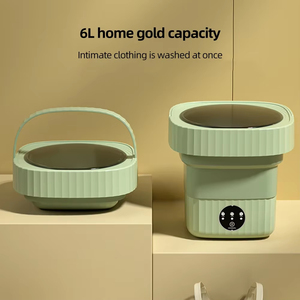 Lave-linge portable pliable 8L, mini-seau à linge de voyage, laveuse compacte pour sous-vêtements et chaussettes, utilisation à domicile et en voyage - Product Image 2