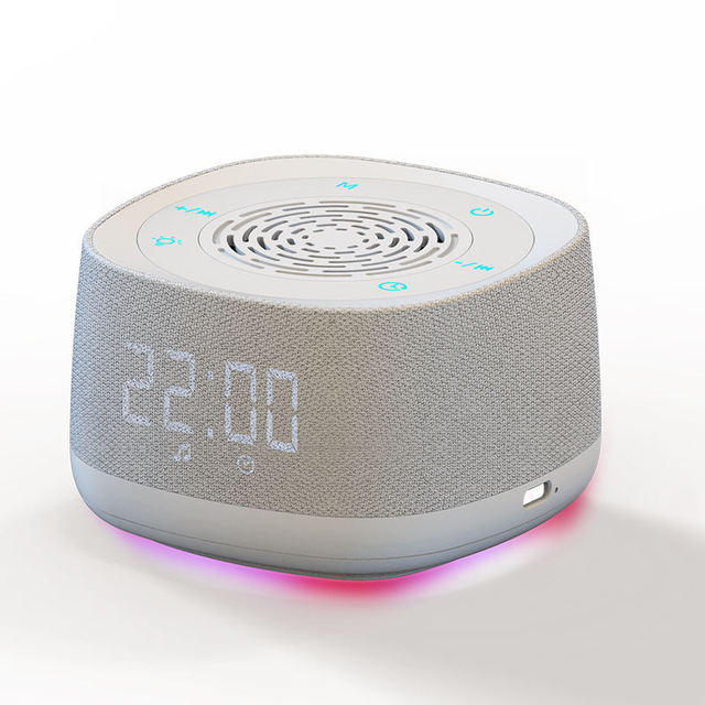 2026 New 14 Sounds Breathing Light 7 RGB Night Lights White Noise Sound Machine Alarm Clock with BT Speaker for Baby Kid Adult