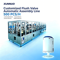 Machine d'assemblage automatique de vannes de chasse d'eau personnalisées XUNNUO avec moteur PLC, garantie 1 an, ingénierie de précision pour les équipements sanitaires