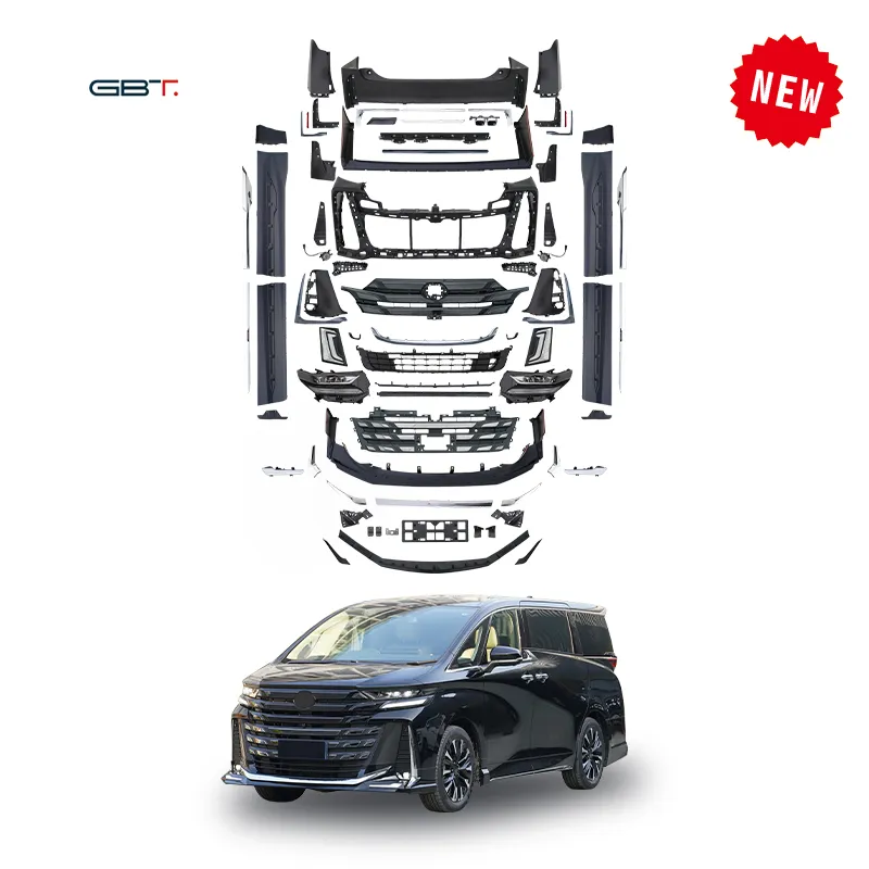 GBT 2024 Alphard To Vellfire 40 Modellzubehör VRF Modelliste Stoßstange Lippen Karosseriekit für 2015-2018 Alphard anh30 Modell Tuning