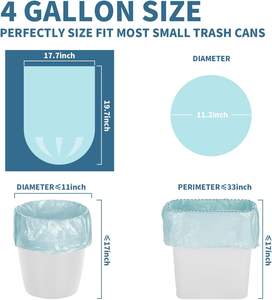 Bolsas de Basura Planas en Rollo, Bolsas de Basura HDPE en Rollo, Bolsas de Desechos Desechables para el Hogar - Product Image 6